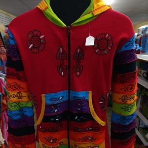 Hand Stitched Multi color Nepal Hippie Jacket